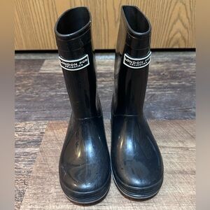 Girls' Rain Boots London Fog Black Glossy Mid-Calf Rain Boots